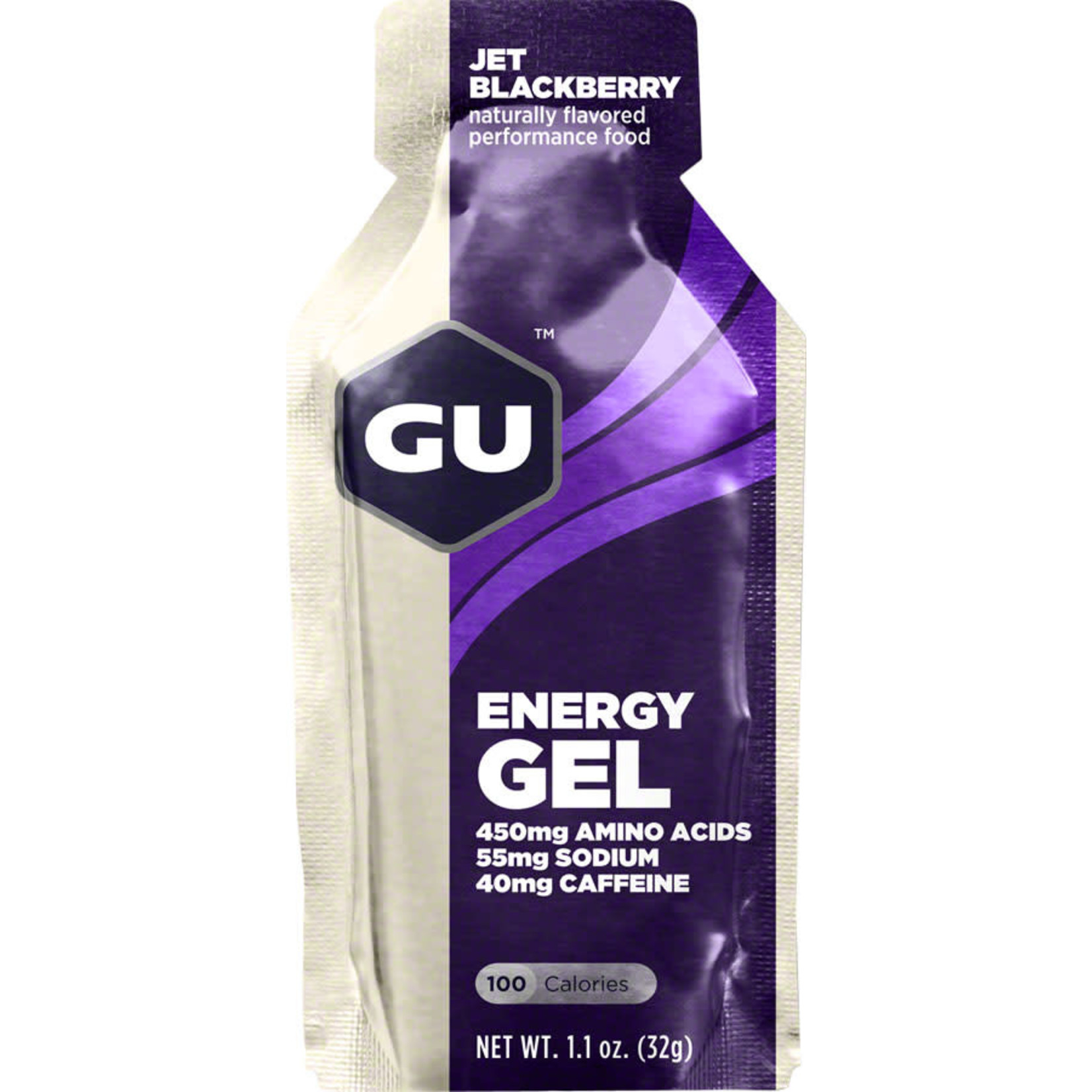 GU GU Energy Gel: Jet Blackberry; single