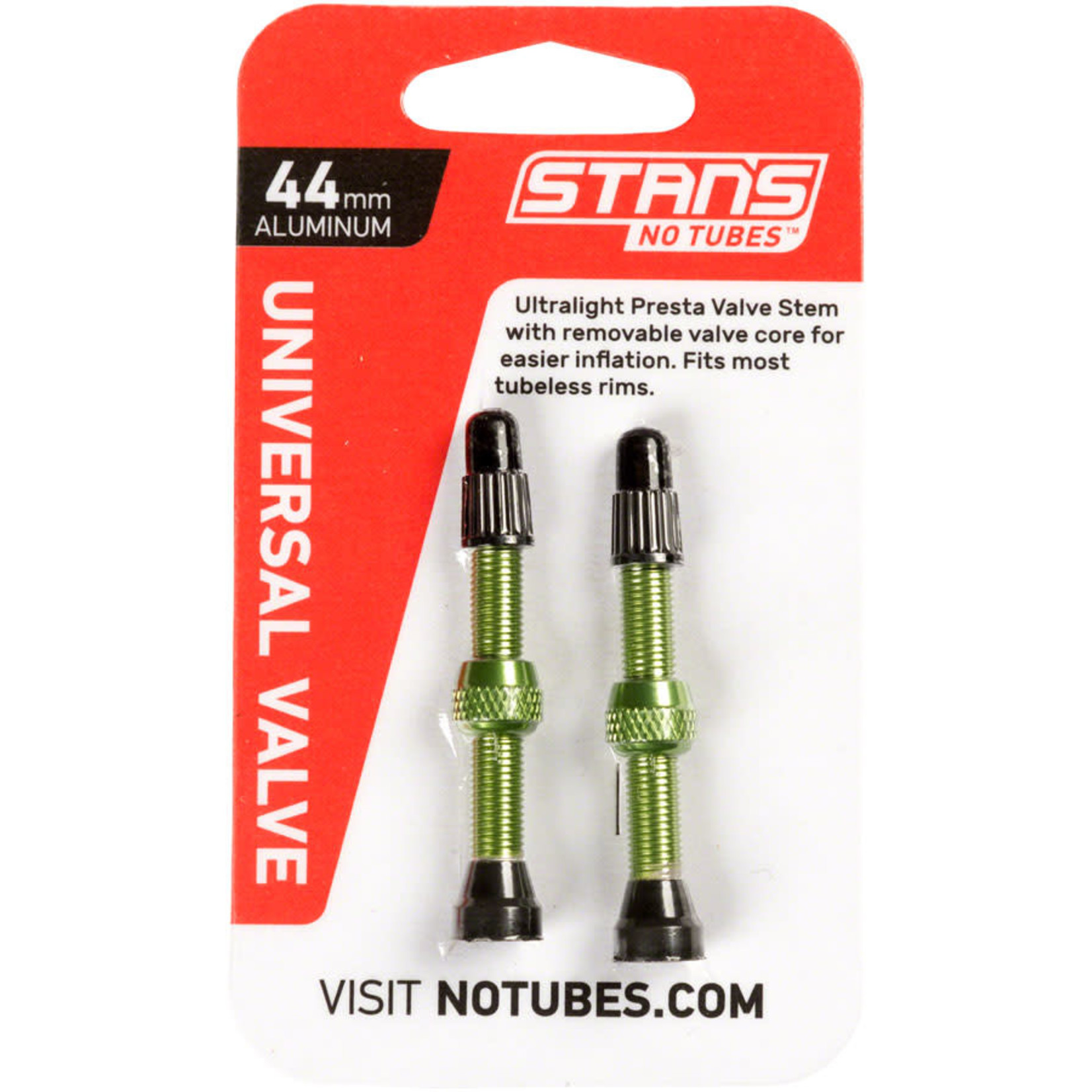 Stan's No Tubes Stan's NoTubes 44mm Tubeless Valves: Pair, Green
