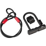 ABUS ABUS Keyed U-Lock Ultra Mini 410 Plus Cobra Cable: 5.5" Shackle, Black