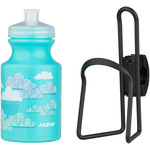 MSW MSW Kids Water Bottle and Cage Kit - Clouds w/ Black Cage