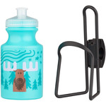 MSW MSW Kids Water Bottle and Cage Kit - Moose w/ Black Cage