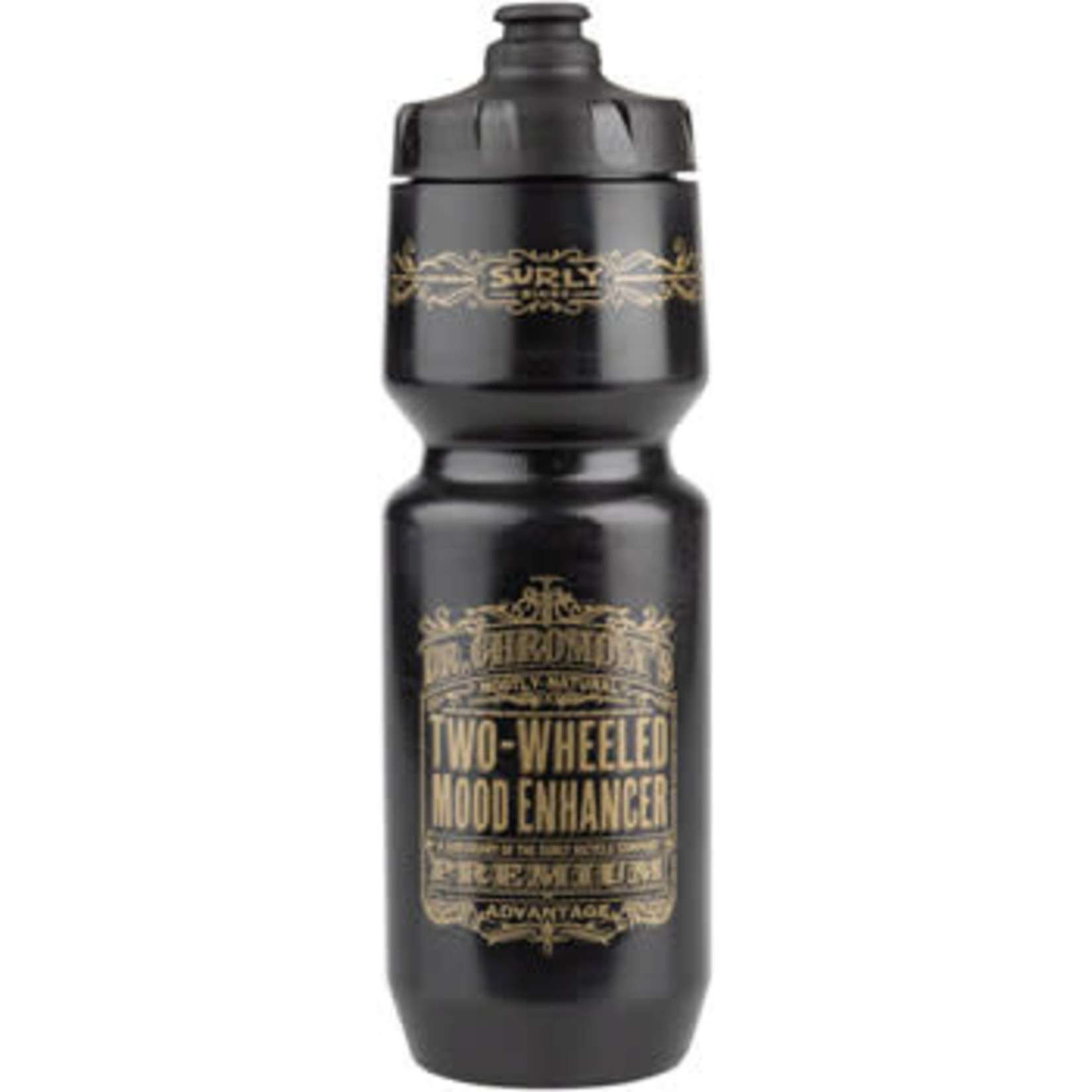 Surly Surly Dr. Chromoly's Elixir Purist Water Bottle - Black, Gold, 26oz