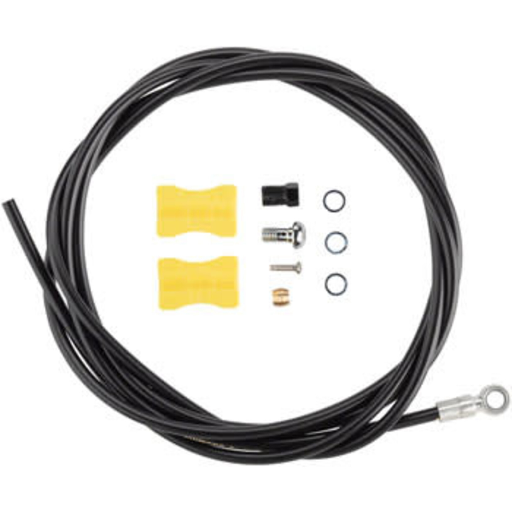 Shimano Shimano SM-BH90-SBM High Pressure Disc Brake Hose Kit - Corrosion-Resistant Banjo, 2000mm, Black