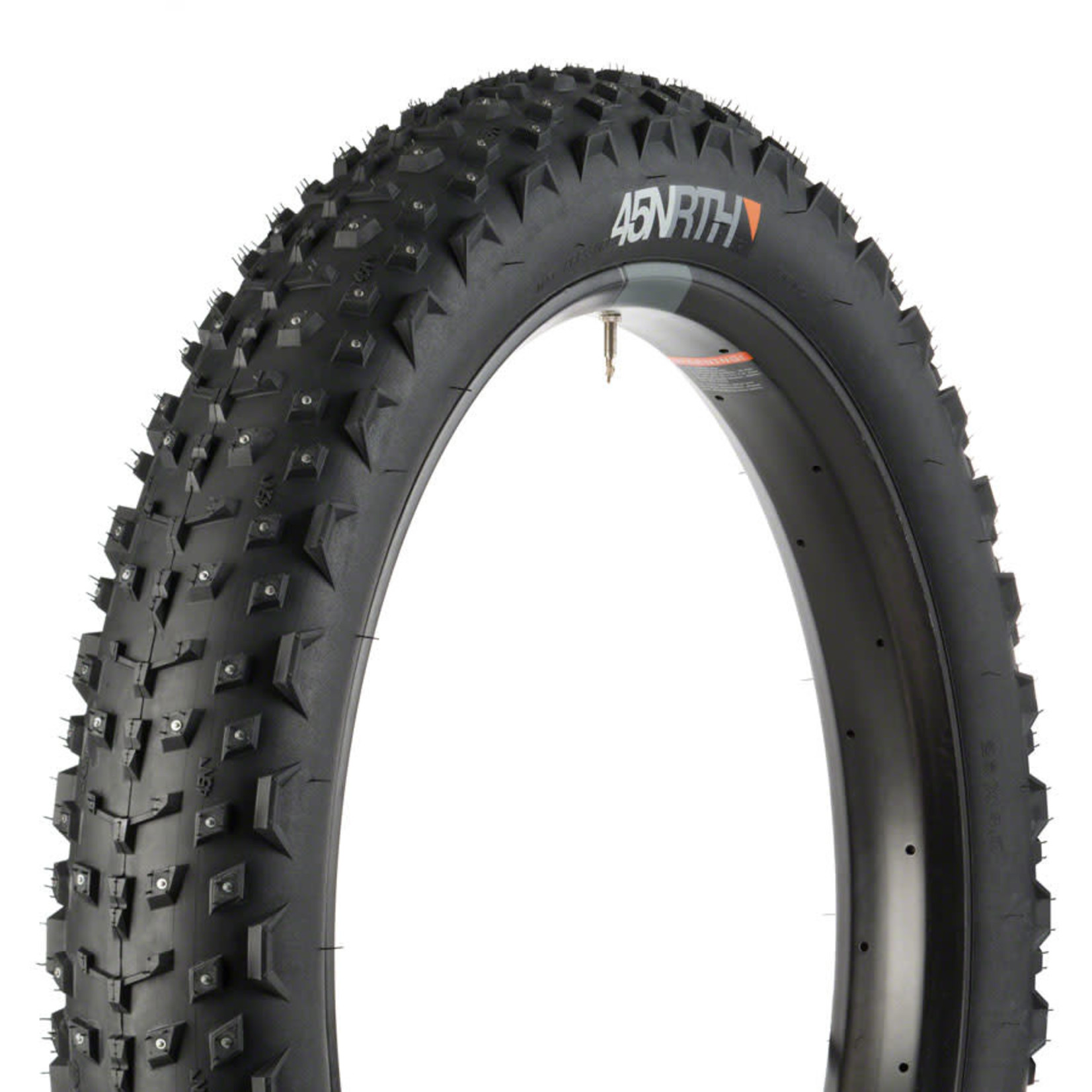 45NRTH 45NRTH Dillinger 4 Studded Fatbike Tire: 26 x 4.0", 240 Steel Carbide Studs, Tubeless Ready Folding 60tpi, Black