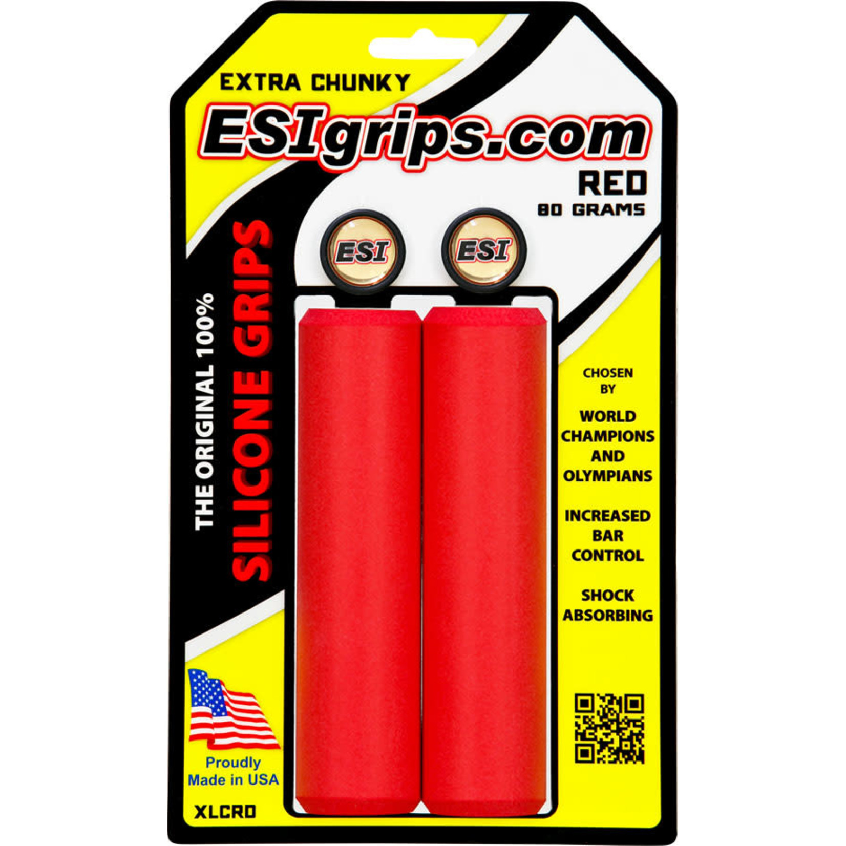 ESI ESI 34mm Extra Chunky Silicone Grips: Red