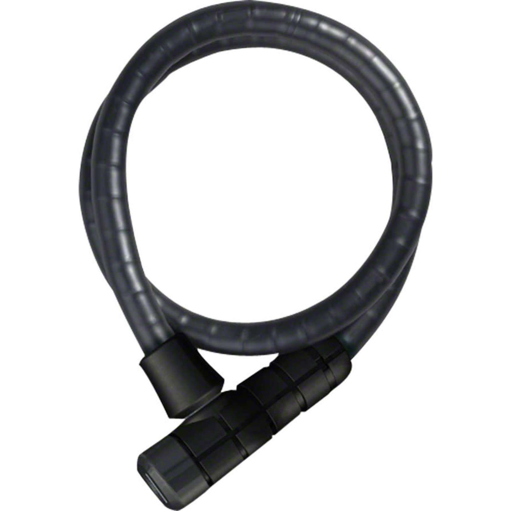 ABUS ABUS Microflex 6615 Keyed Coiled Cable Lock: 120cm x 15mm With Mount, Black