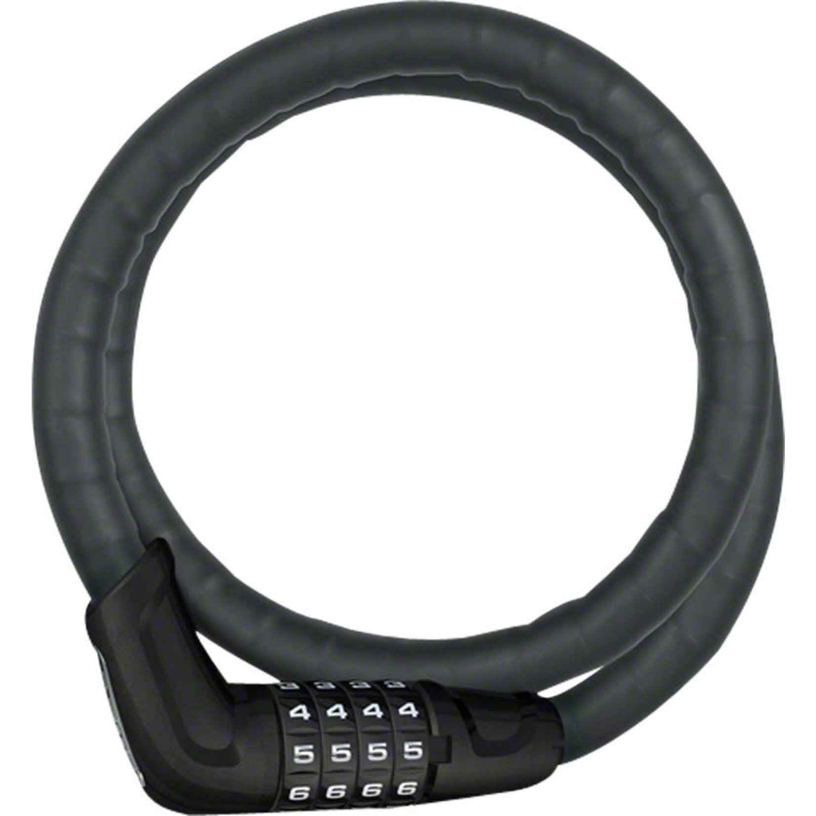 ABUS ABUS Tresorflex 6615 Combination Coiled Cable Lock: 120cm x 15mm With Mount, Black