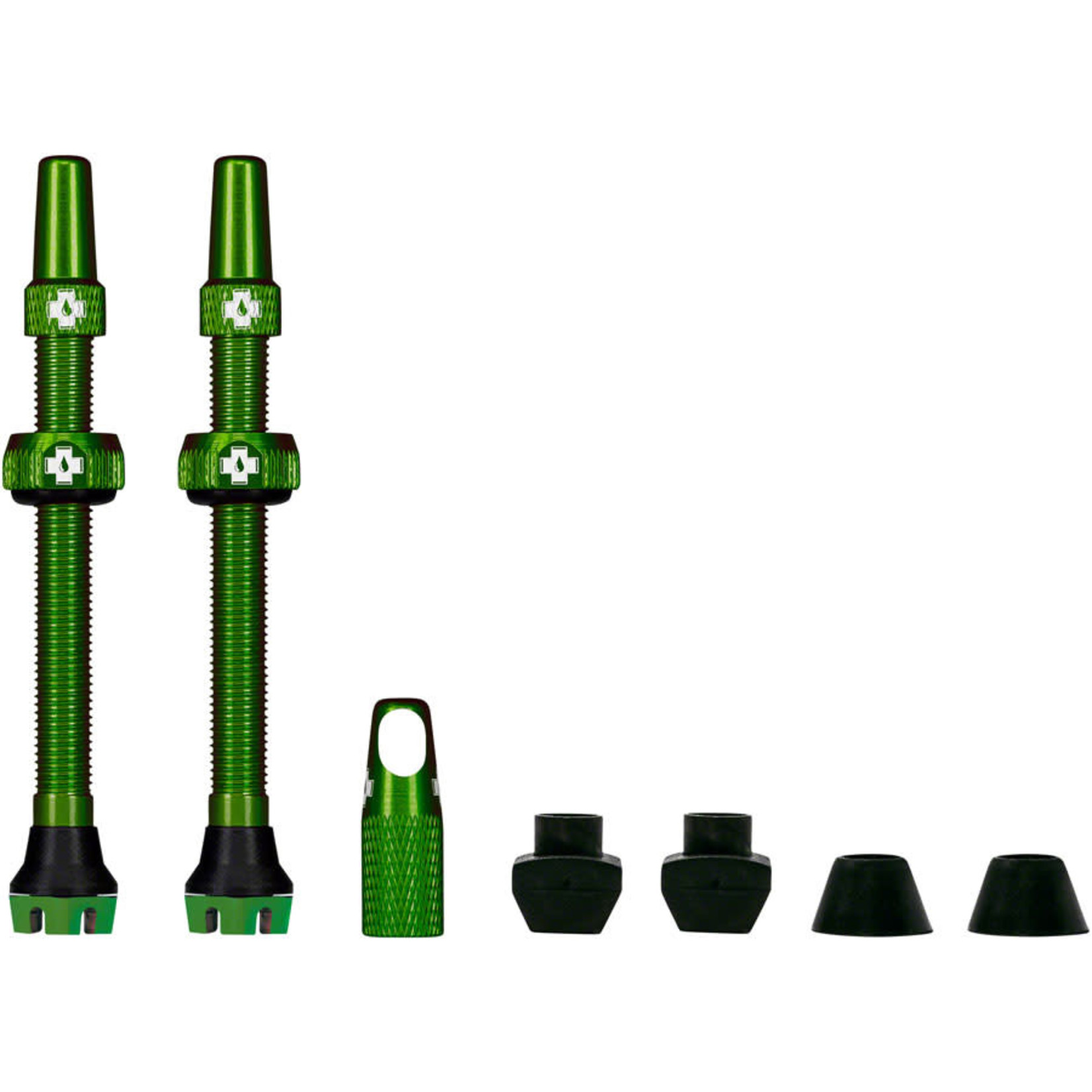 Muc-Off Muc-Off V2 Tubeless Valve Kit - Green, 44mm, Pair