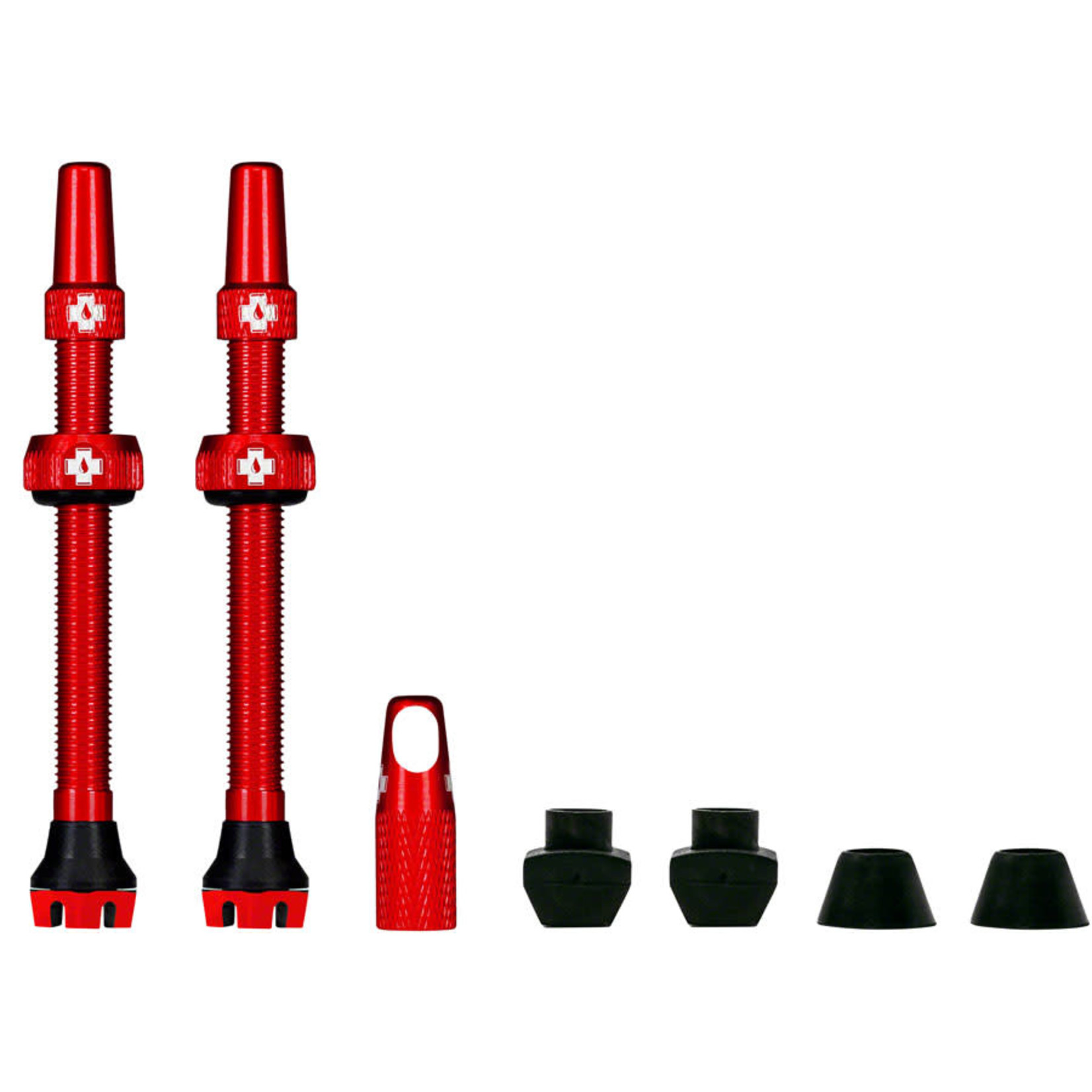 Muc-Off Muc-Off V2 Tubeless Valve Kit - Red, 44mm, Pair