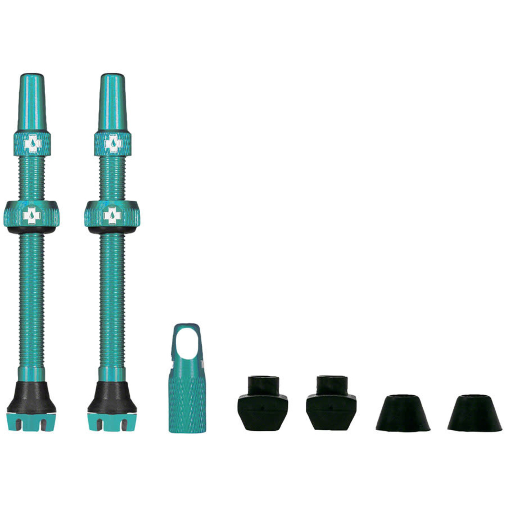 Muc-Off Muc-Off V2 Tubeless Valve Kit - Turquoise, 44mm, Pair