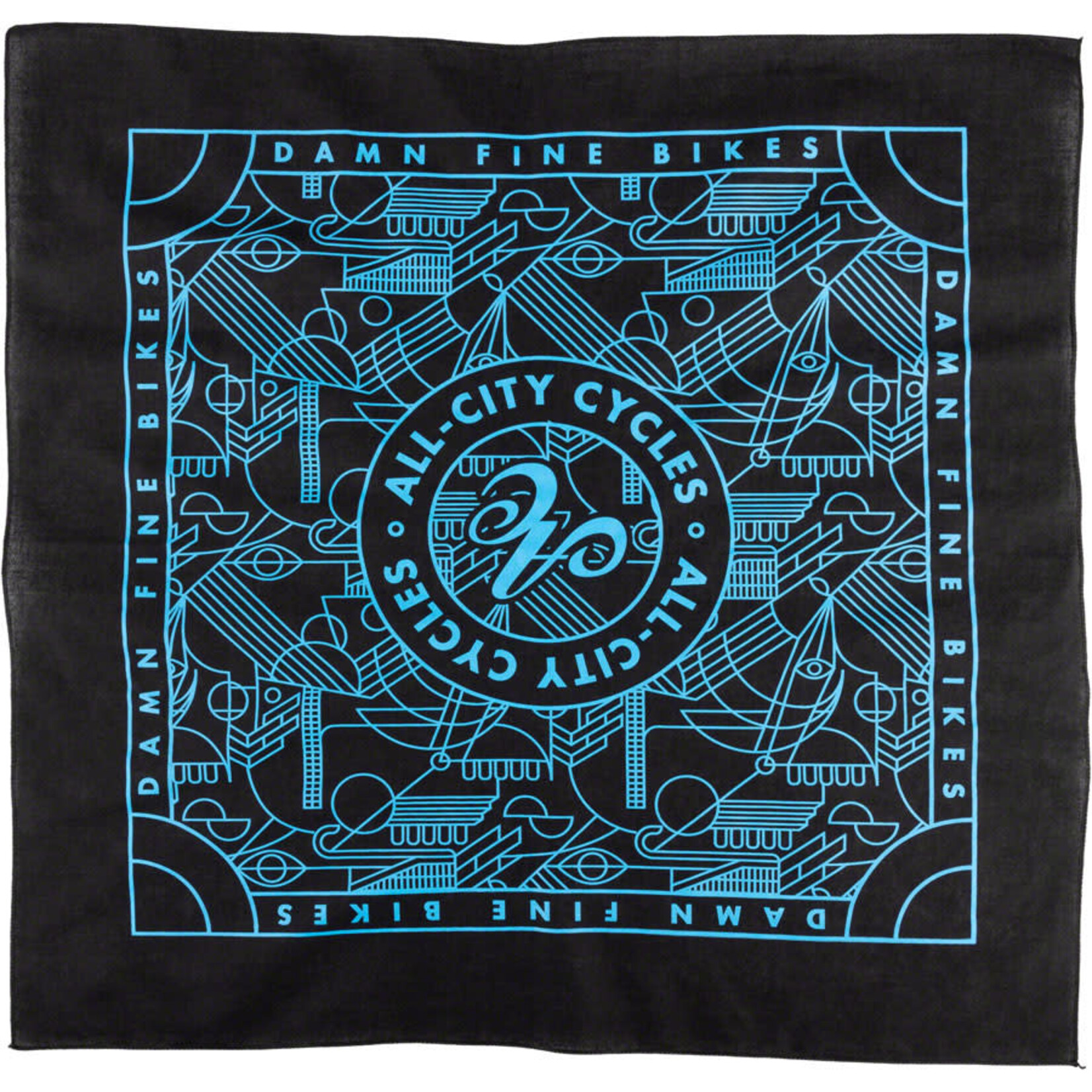 All-City All-City Parthenon Party Bandanna - Black, Blue