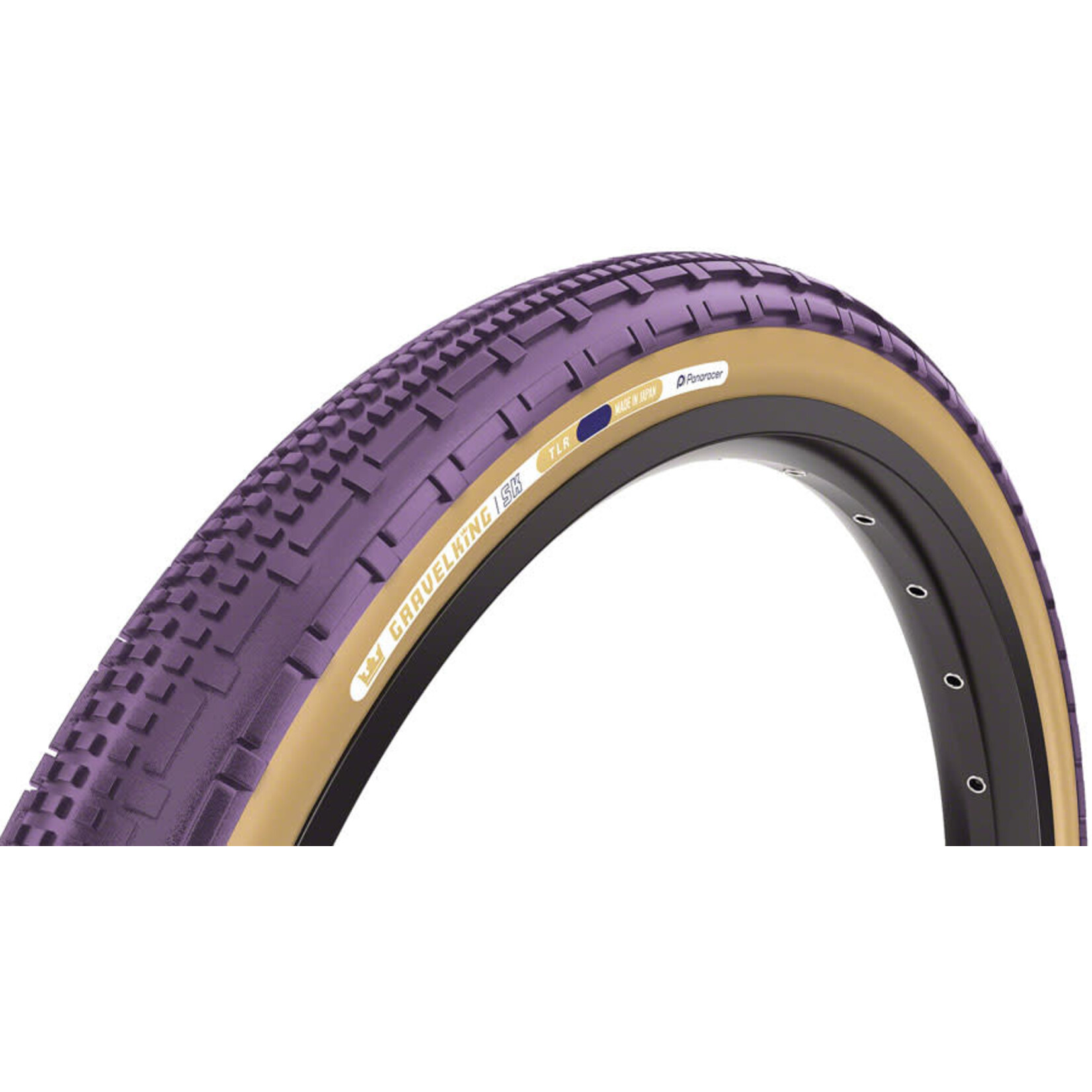 Panaracer Panaracer GravelKing SK Tire - 700 x 45, Tubeless, Folding, Purple/Brown