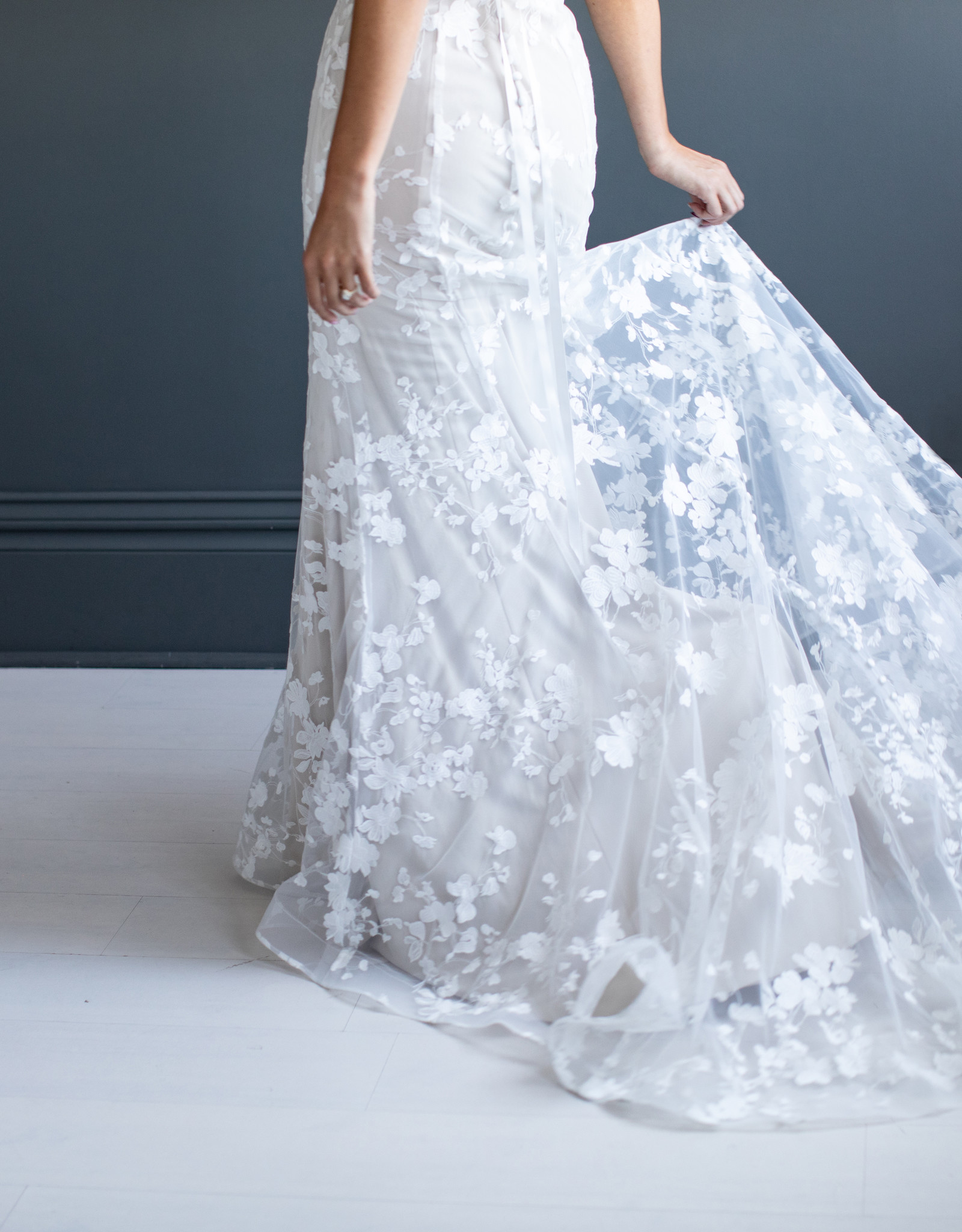 Teresa V-Neck Satin Maxi Bridal Gown