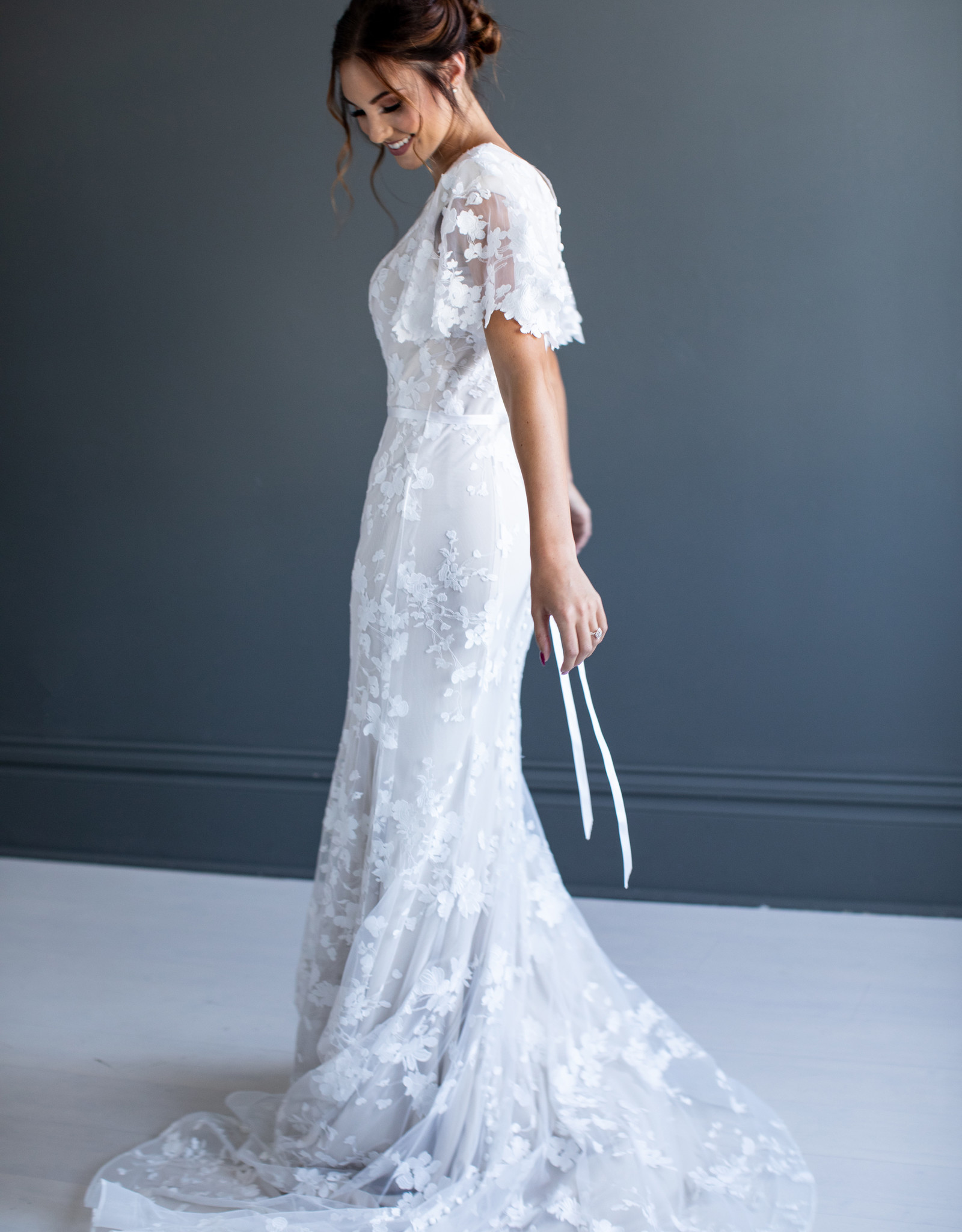 Teresa V-Neck Satin Maxi Bridal Gown