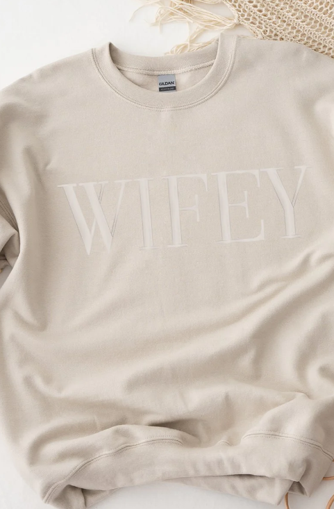 Wifey crewneck sweatshirt sale