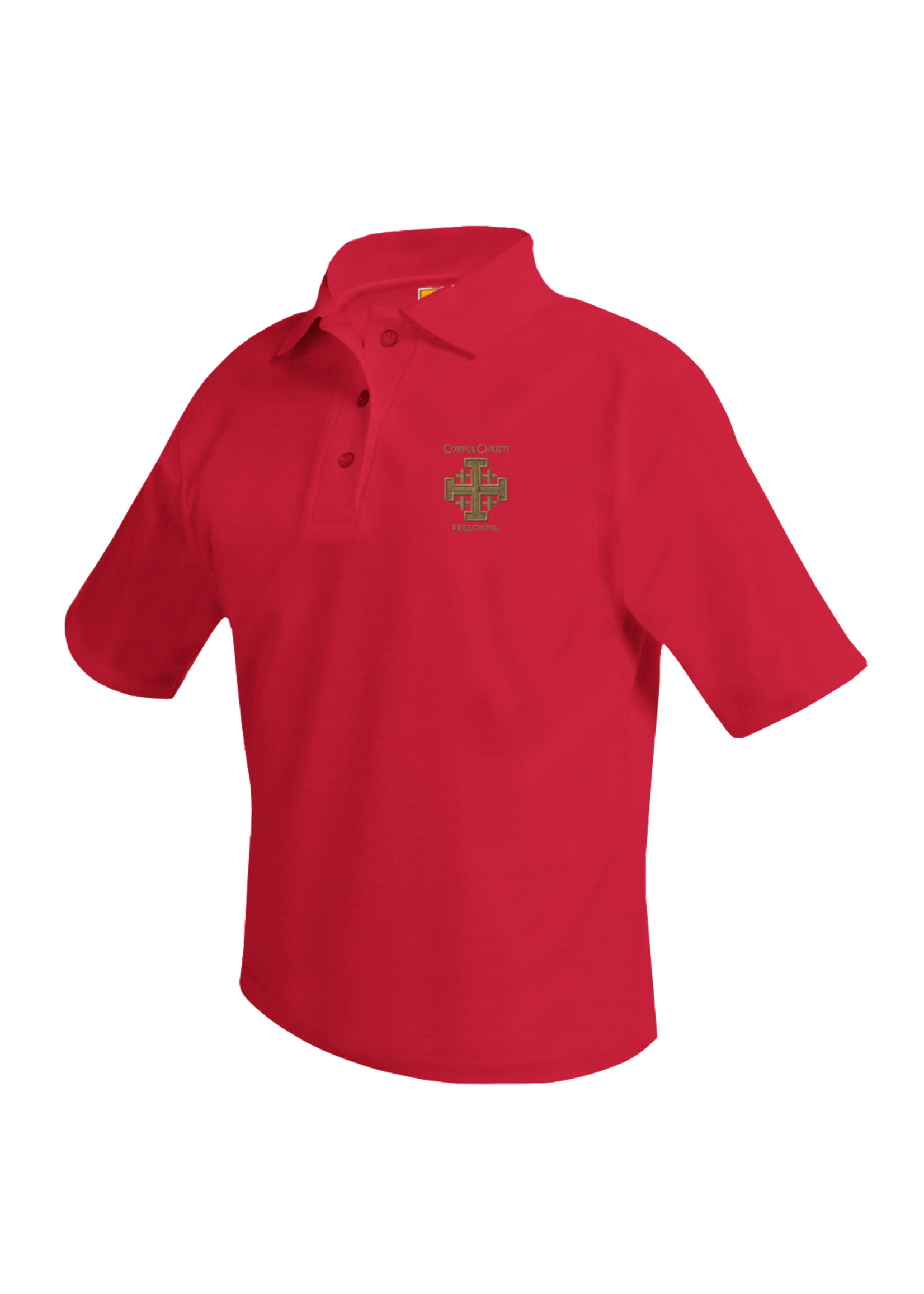 CCPS Short Sleeve Red Pique Polo