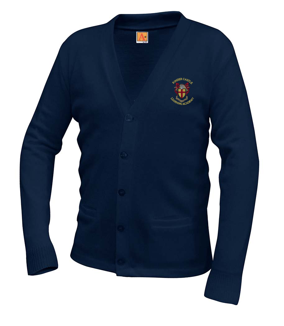 Navy blue cardigan sweater with pockets discount