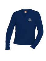 OLGA Navy V-neck Pullover sweater