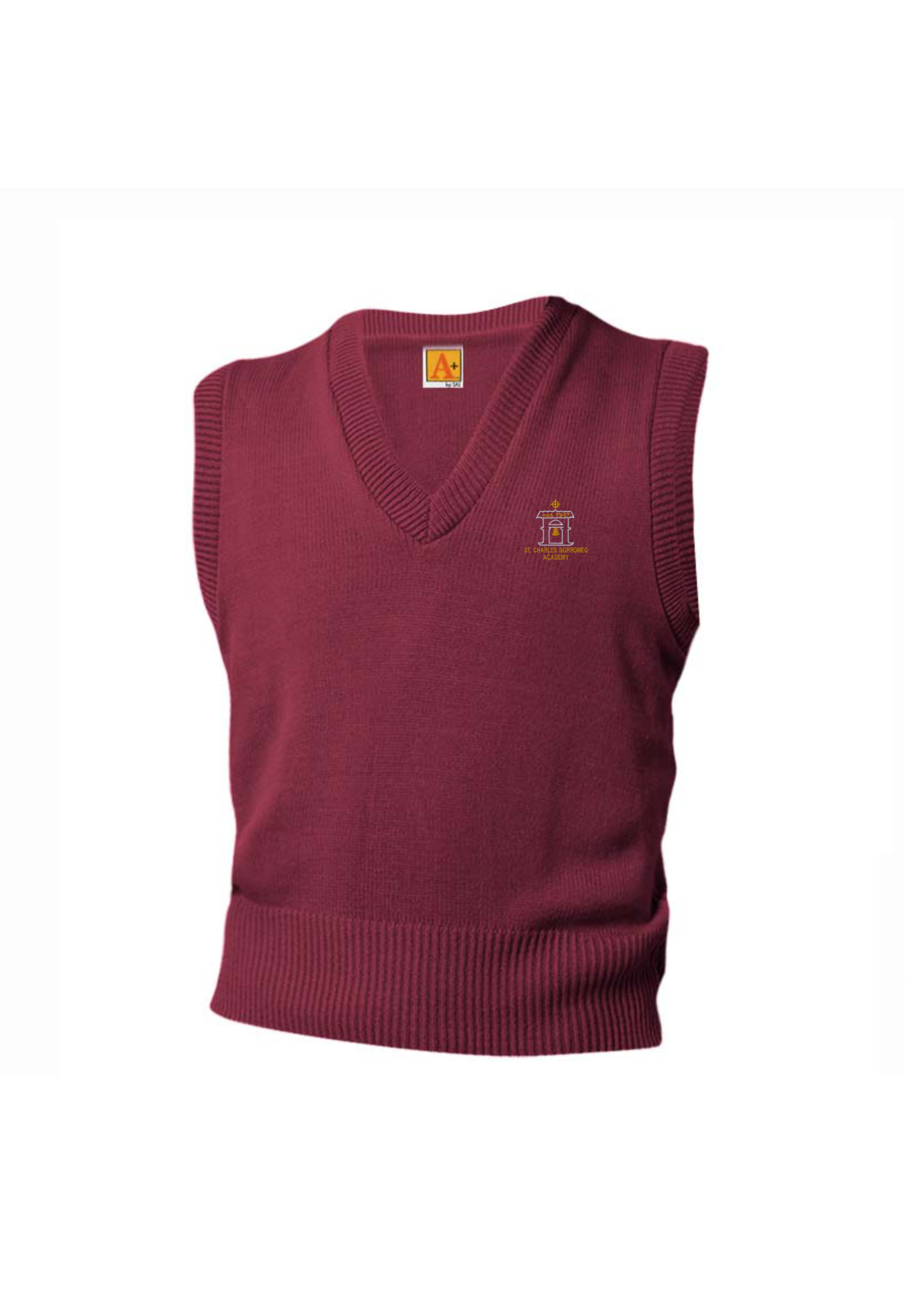 SCBA Wine V-neck sweater vest