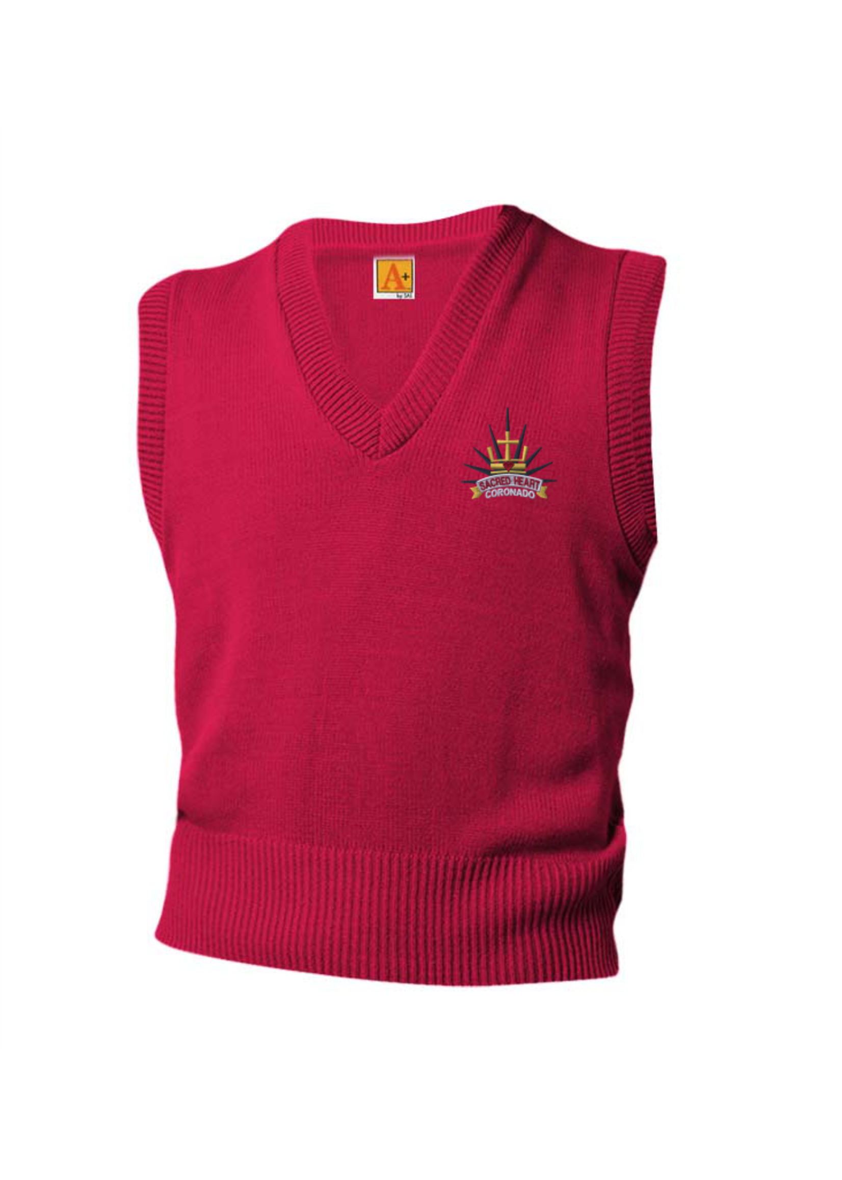 SHPS Red V-neck sweater vest