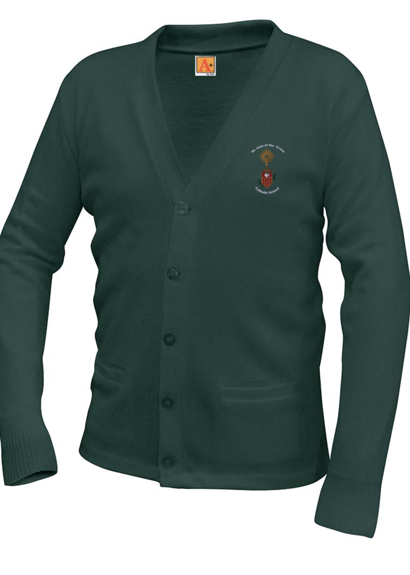 SJC Forest V-neck cardigan sweater with pockets