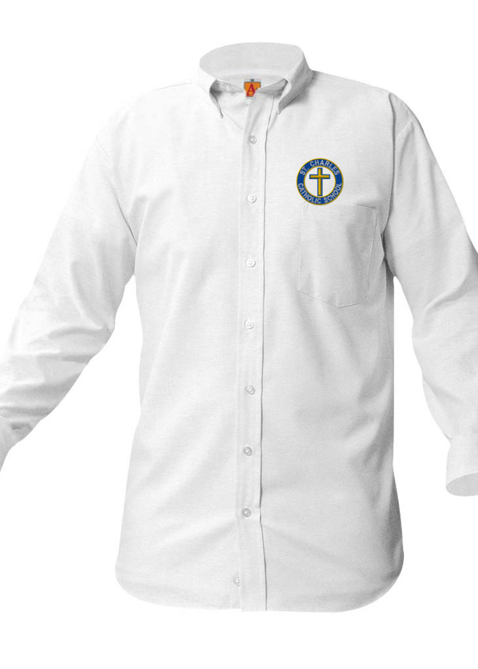 SCCS White Long Sleeve Oxford Shirt