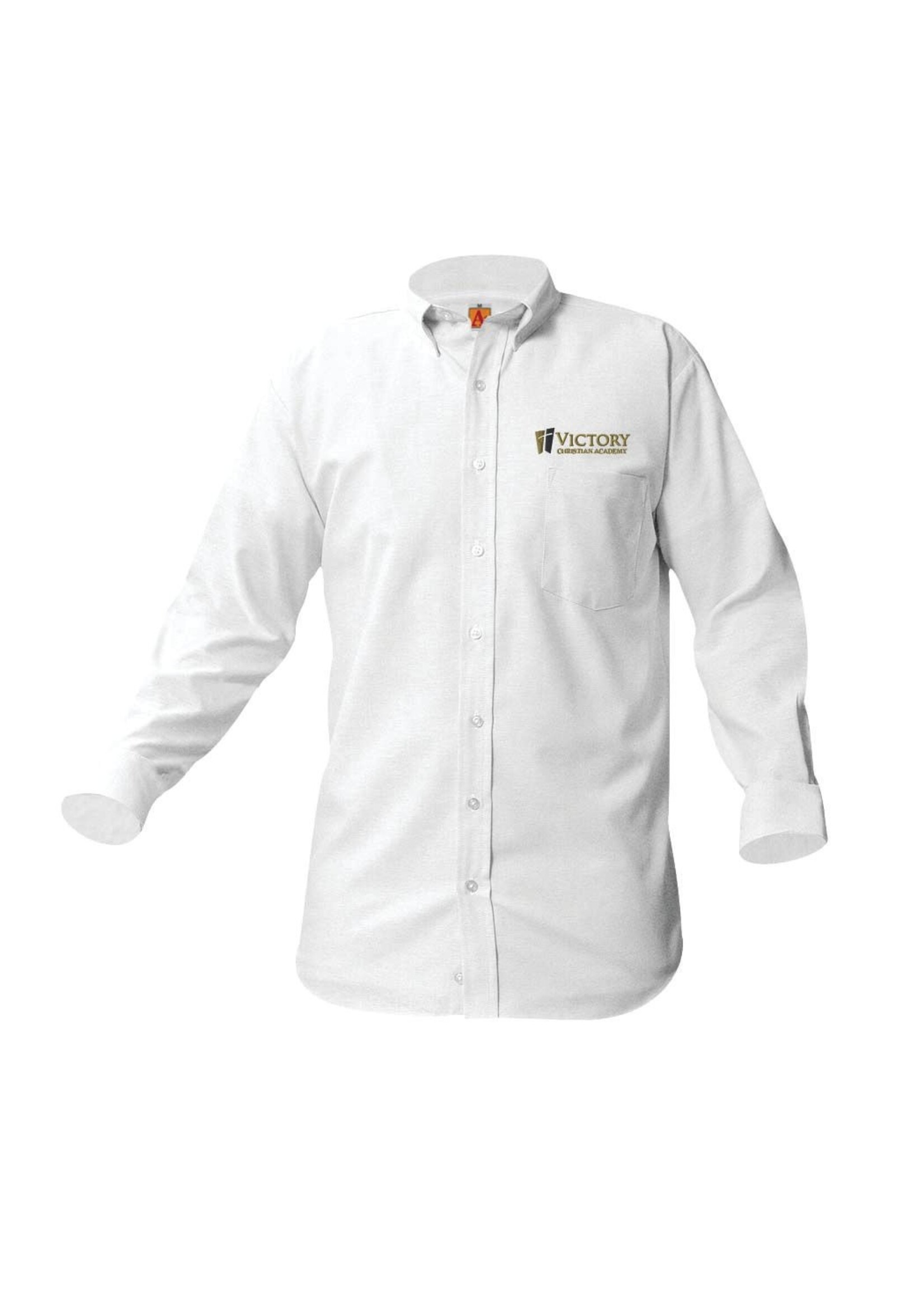 VCA White Long Sleeve Oxford Shirt
