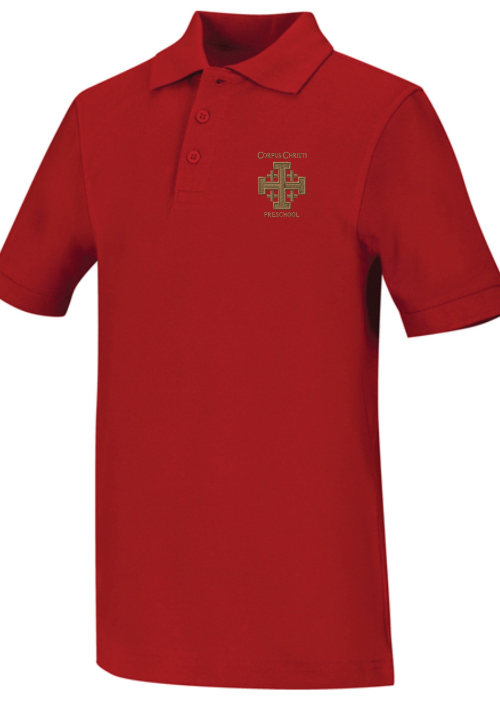 CCPS Red Pique Value Short Sleeve Polo
