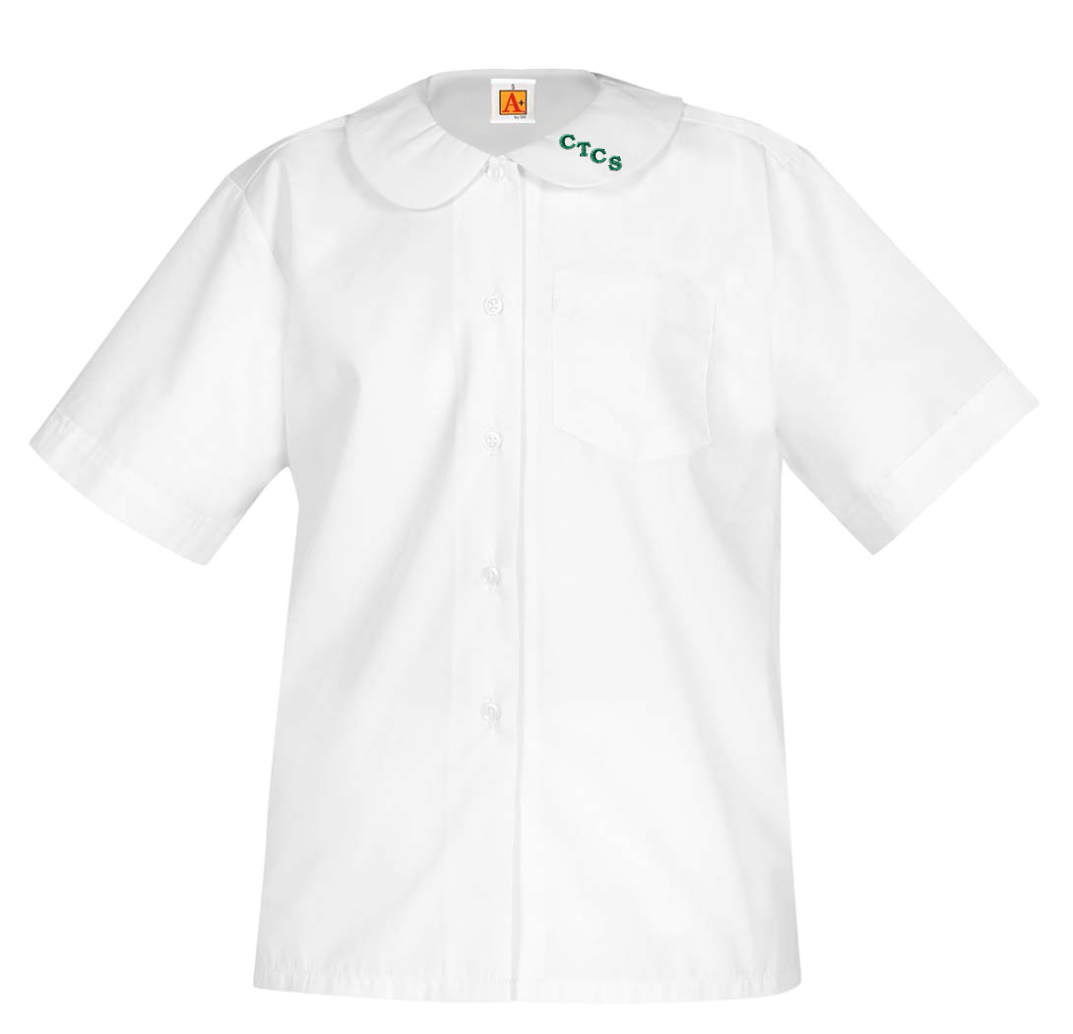 white peter pan blouse