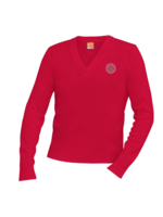 SDPS Red V-neck Pullover sweater K-6