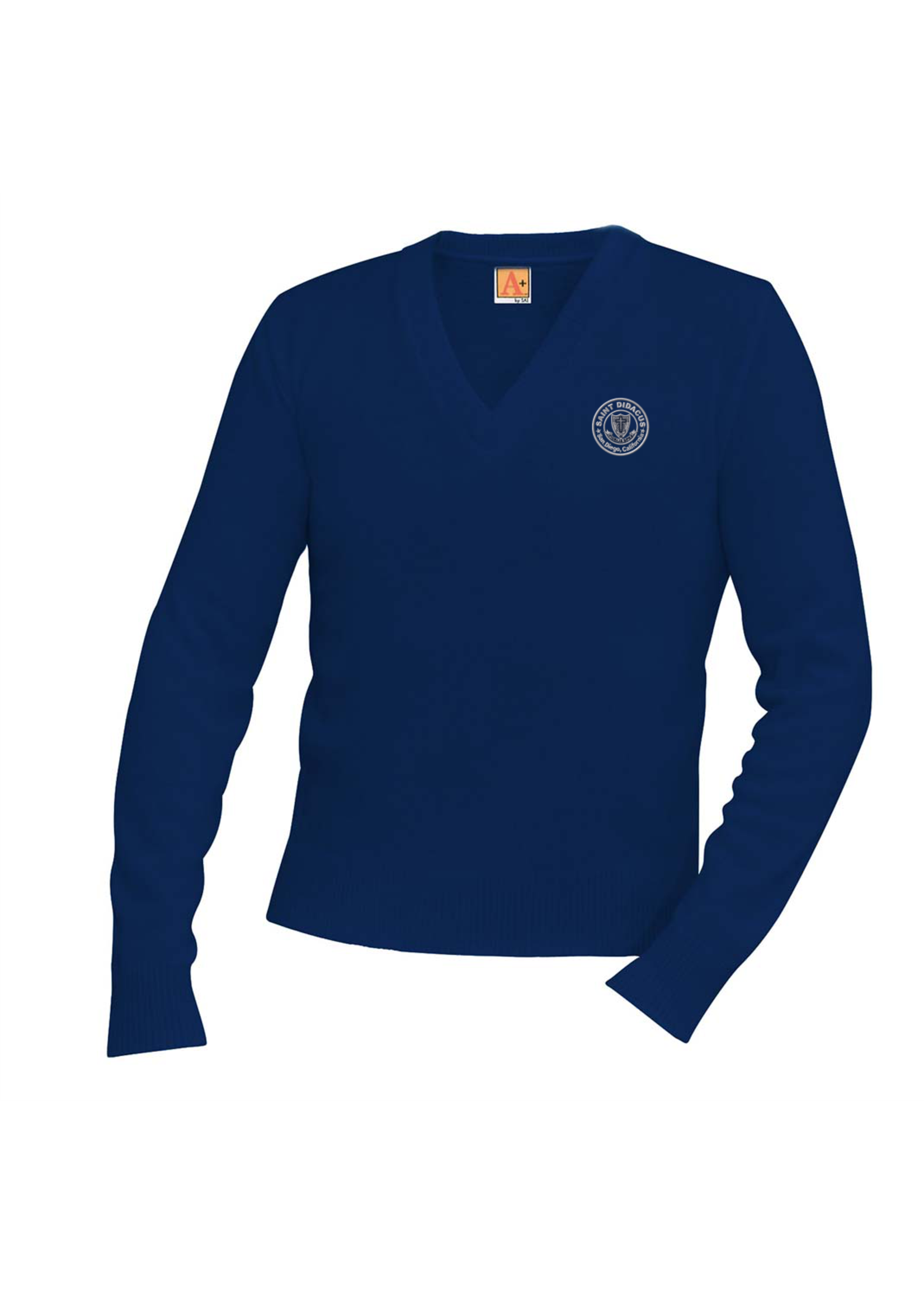 SDPS Navy V-neck Pullover sweater 7-8