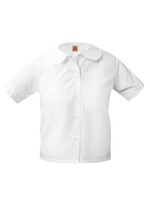 White Short Sleeve Peter Pan Blouse w/o Pocket (Jumper Only)
