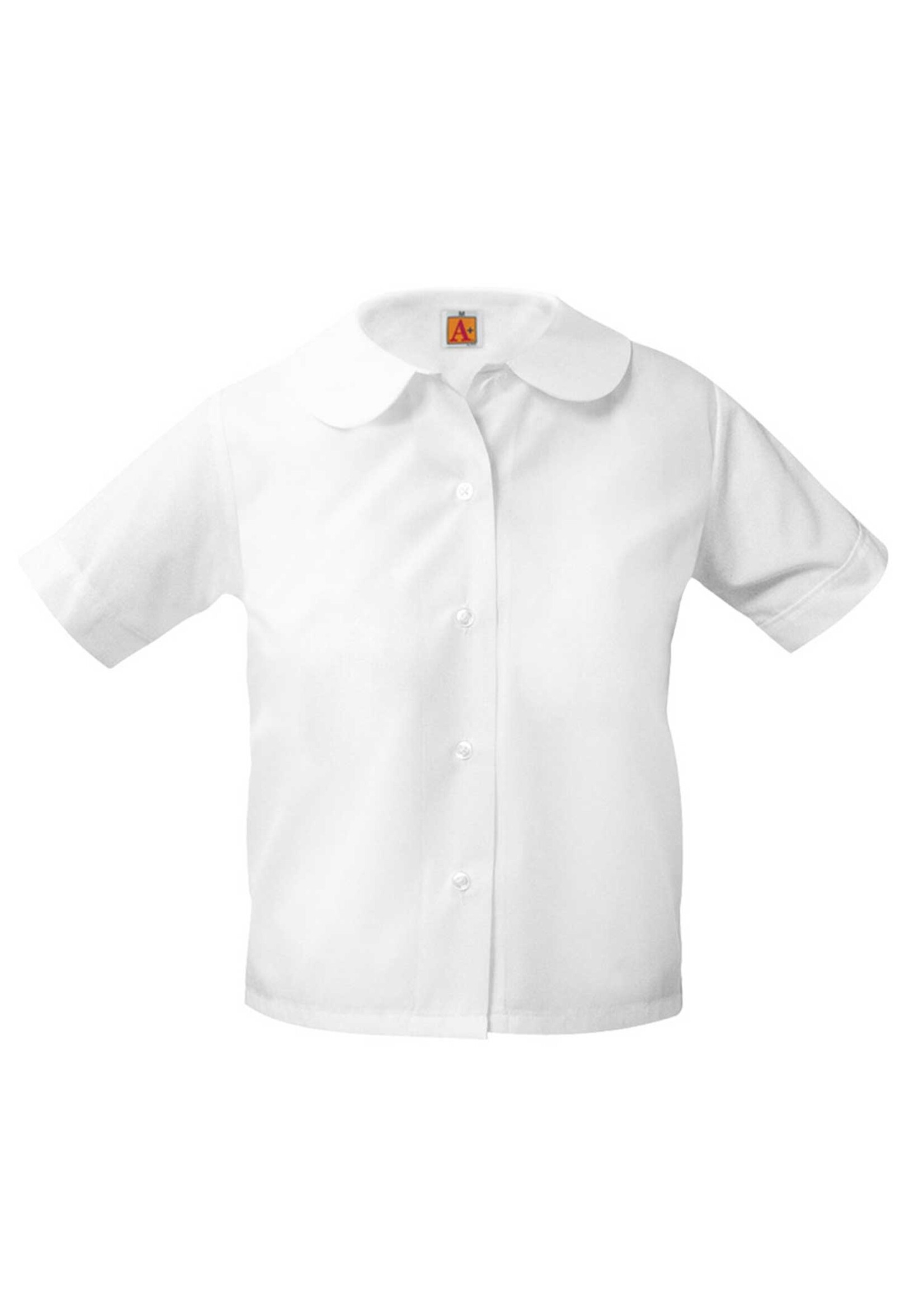 White Short Sleeve Peter Pan Blouse (Jumper Only)