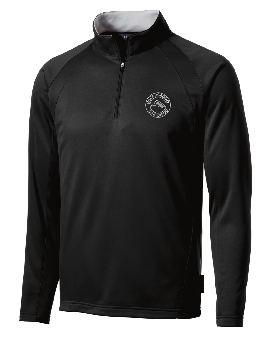 ROCK 1/4 Zip black performance jacket - The Uniform Store