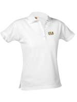 CCA Ladies Short Sleeve White Pique Polo