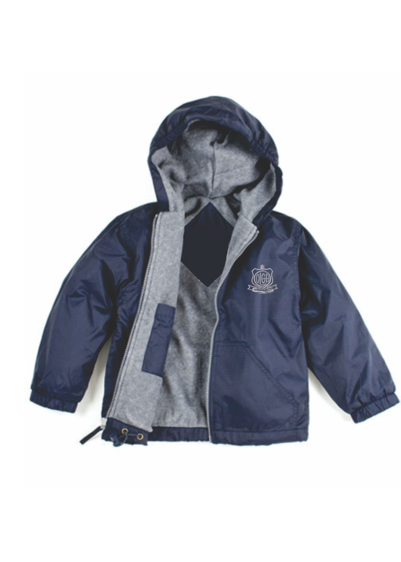 OLGA Navy Windbreaker Hooded Jacket
