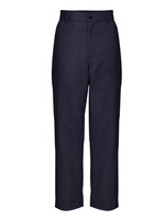 Mens Navy Flat Front Pants  with logo