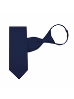 Navy Pretied Tie w/ Zipper-Free adjustment strap