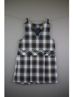 Plaid V Neck Jumper   P8B