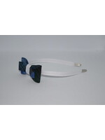Double Tailored Ponytail Bow on Headband P46 WHT