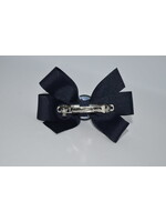 Two Color Bow w/ Plaid Button - P46