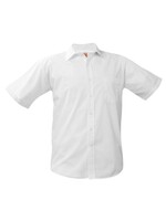 Short Sleeve White Broadcloth Shirt