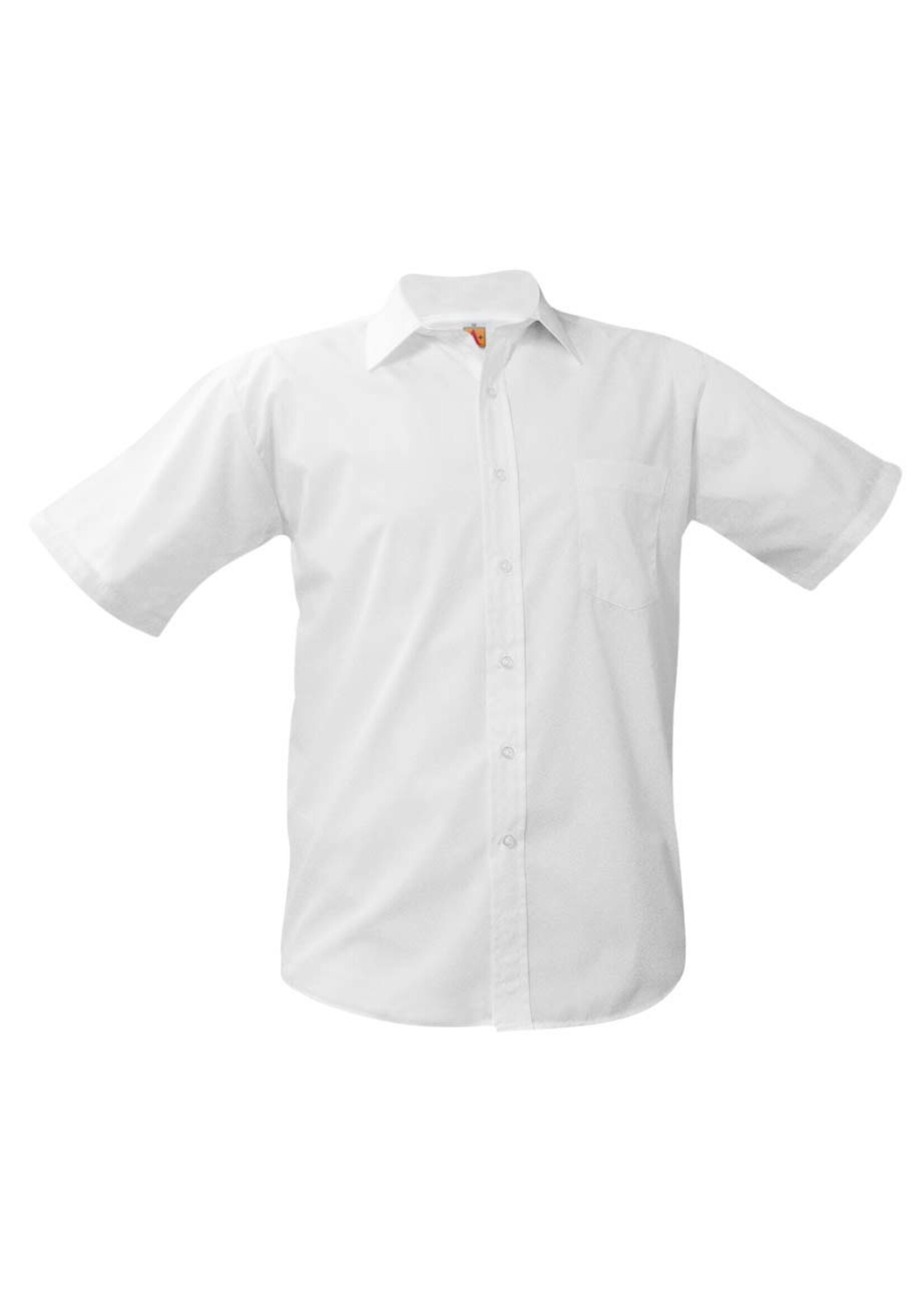 Short Sleeve White Broadcloth Shirt