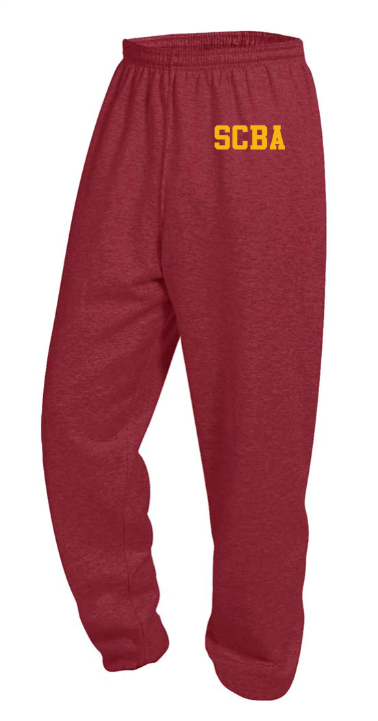 6252 SCBA Fleece Sweatpants Wine - The Uniform Store