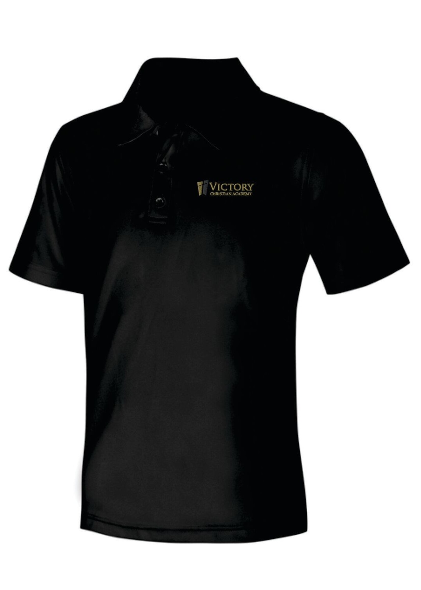 VCA Black DryFit Short Sleeve Polo Shirt