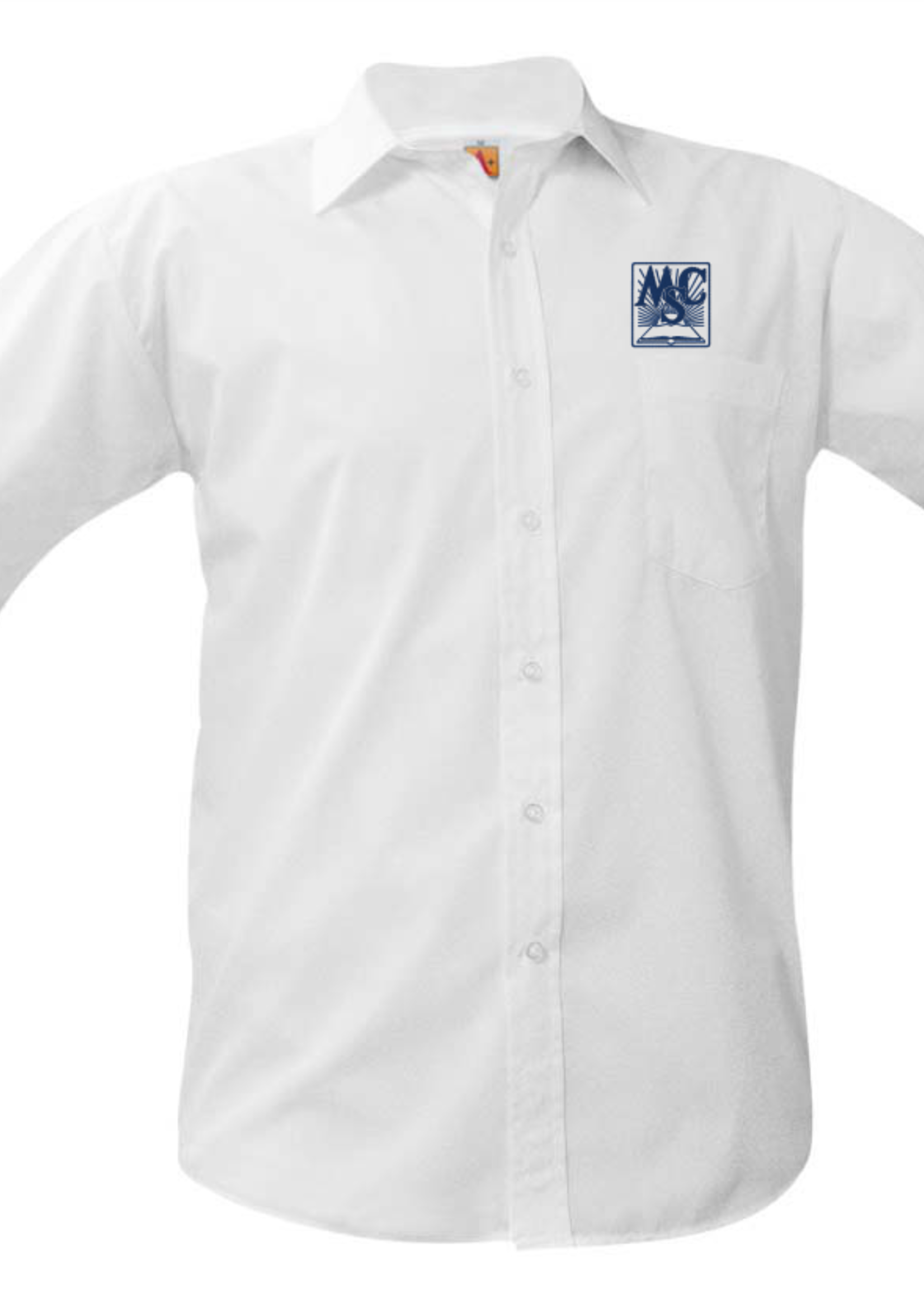 Null OLMCS White Short Sleeve Broadcloth Shirt
