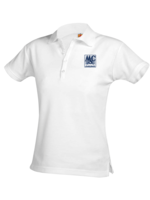 OLMCS White Female Short Sleeve Pique Polo