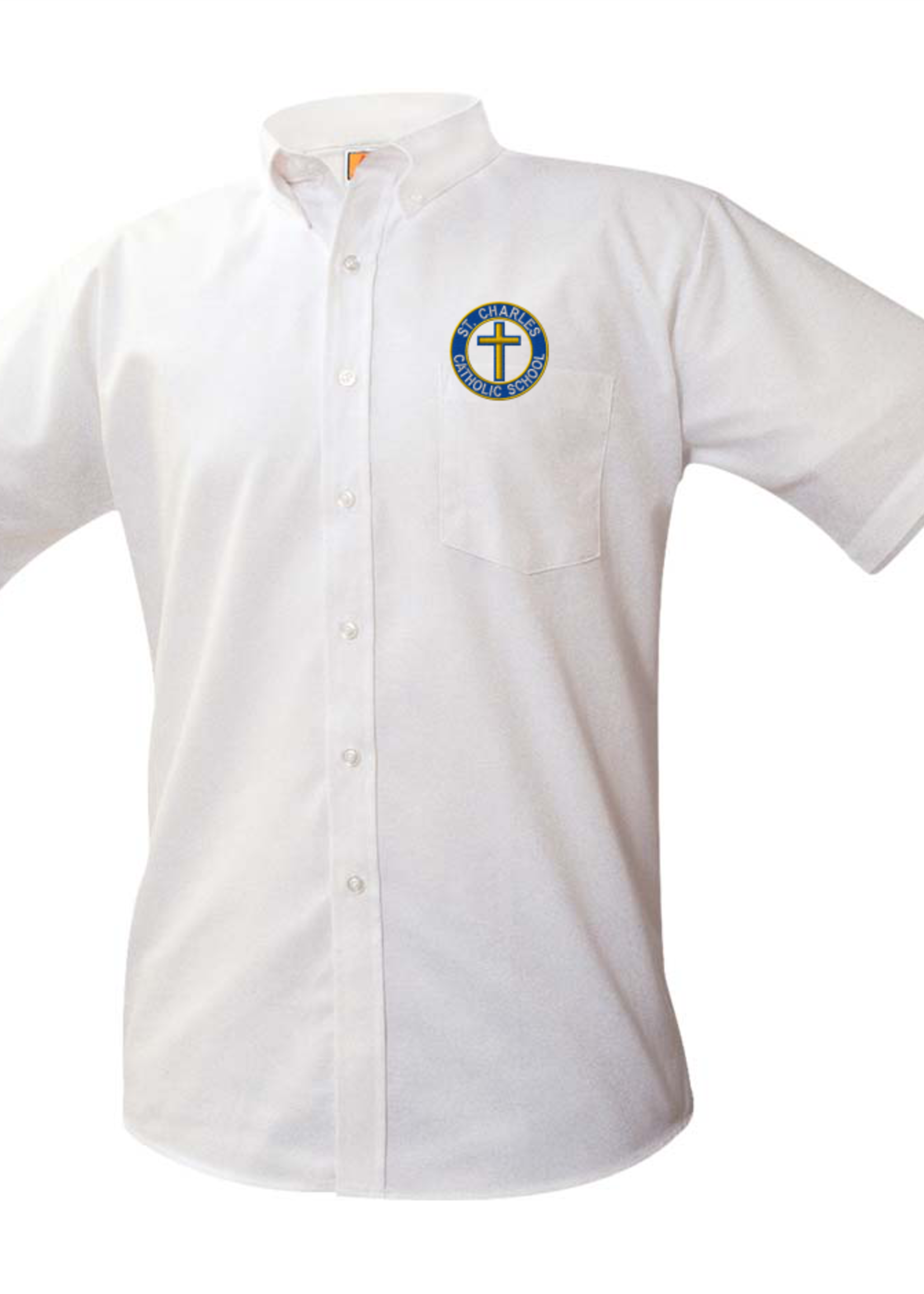 Null SCCS White Short Sleeve Oxford Shirt