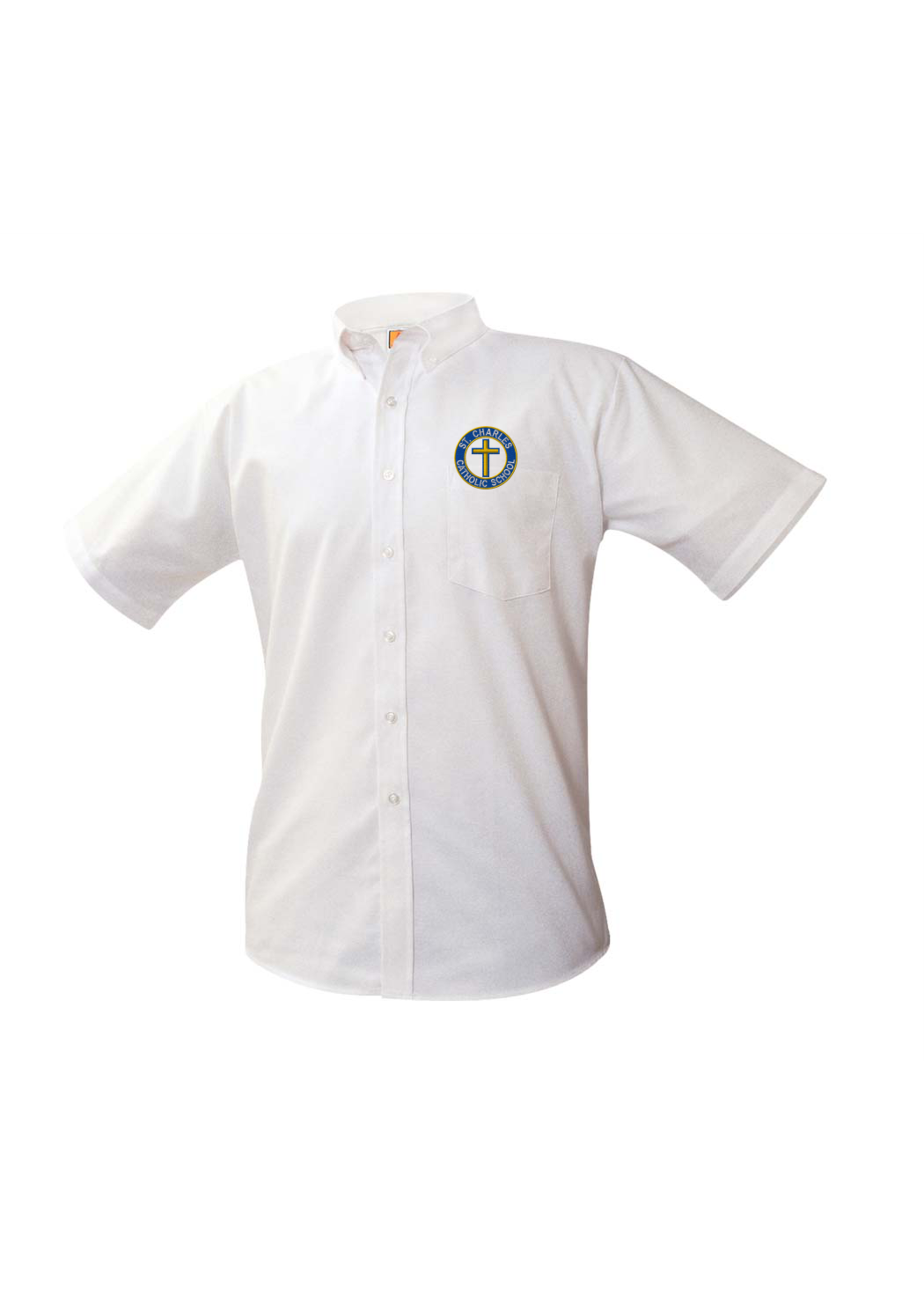 SCCS White Short Sleeve Oxford Shirt