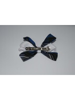 Plaid Carnival Bow WHT P32